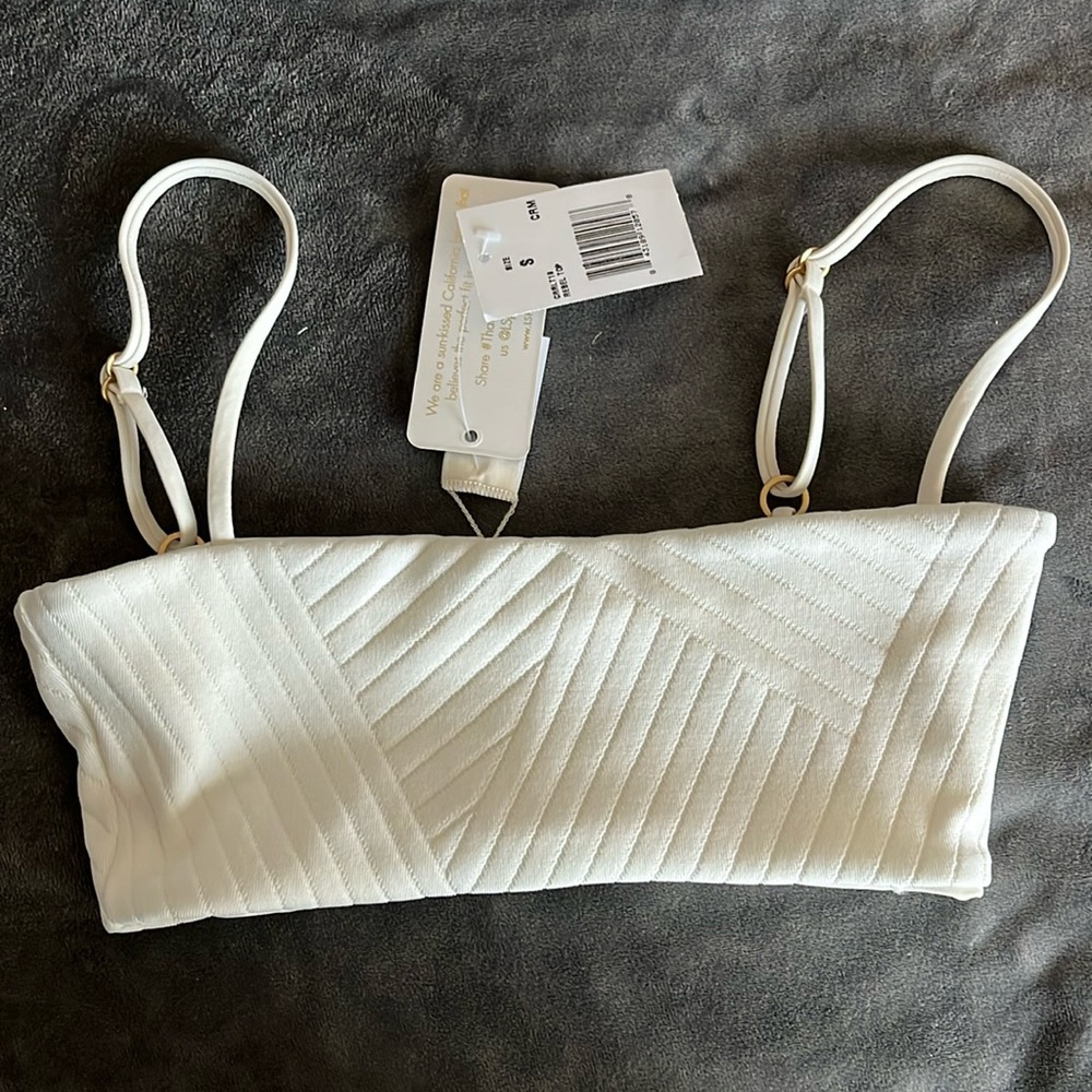 New with tags SMALL L SPACE REBEL BIKINI TOP